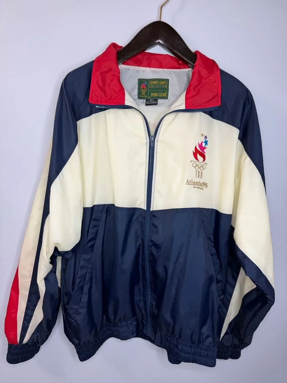 Vintage Atlanta 1996 USA Olympics Windbreaker Jacket Track Mens L